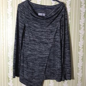 Kenaf black/gray asymmetrical sweater